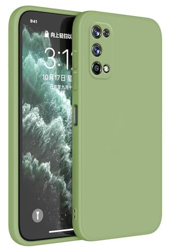 Topme Cover per Realme 7 Pro (6.4 Inches) Custodia Case, Protezione Della Pelle Della Custodia in Silicone Tpu - Verde Matcha