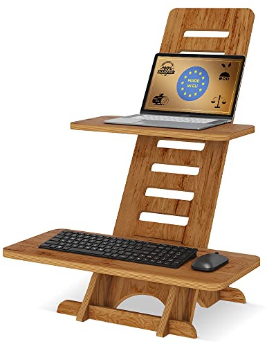 CAWI Stehschreibtisch Aufsatz | Stehpult Holz| Standing Desk | Ständer | Schreibtischaufsatz Holz | Stehpulte | Standsome Stehschreibtisch | Steh Schreibtisch | Made in EU