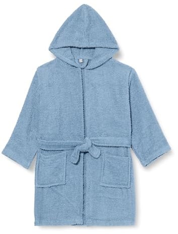 Playshoes Unisex Kinder Frottee-Bademantel Morgenmantel, Jeansblau, 134/140
