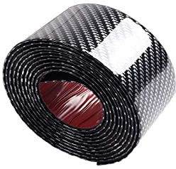 Car Mudflap Fender Guard Splash Mudflaps Car Bumper Door Sill Stickers Carbon Fiber Car Body Vinyl Protection Sticker Strip Scratch Film Auto Accessories (Color : 7cm 2.5m 1pc)