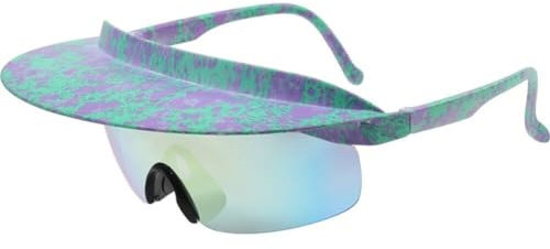 Generic Cycling Glasses with Brim, One-piece Visor, UV400 Protection, Comfortable, Non-slip, Blue