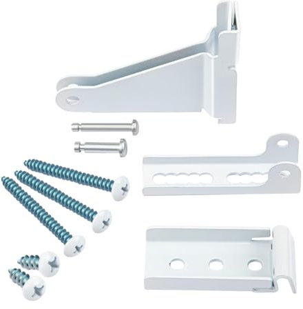 1 Set Storm Door Closer Bracket Metal Door Frame Bracket Storm Door Hardware Door Closer Kit Door Closer Replacement Parts with 5 Mounting Screws and 2 Pins