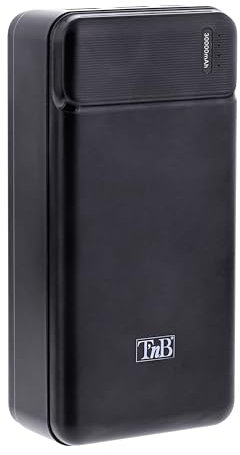 T'nB - Nomade Backup-Akku mit 30.000 mAh für Smartphone – Schwarz