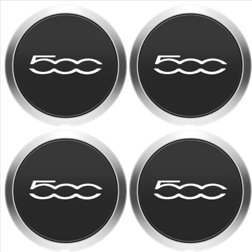 JSYJCF 4 PCS Coprimozzo Ruota per Fiat 500 133mm, Centro Tappo Trim Emblema, Protezione ​dalla Ruggine Antipolvere per Ruote Accessorio Decorativo