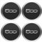 JSYJCF 4 PCS Coprimozzo Ruota per Fiat 500 133mm, Centro Tappo Trim Emblema, Protezione ​dalla Ruggine Antipolvere per Ruote Accessorio Decorativo