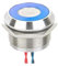 25mm Momentary Ring Led Light Stainless Steel Switch Normally Open IP68 Chamfer Head Factory Offer Wired Piezo Switch NWPNLXEA(12V RGB Com Positive)