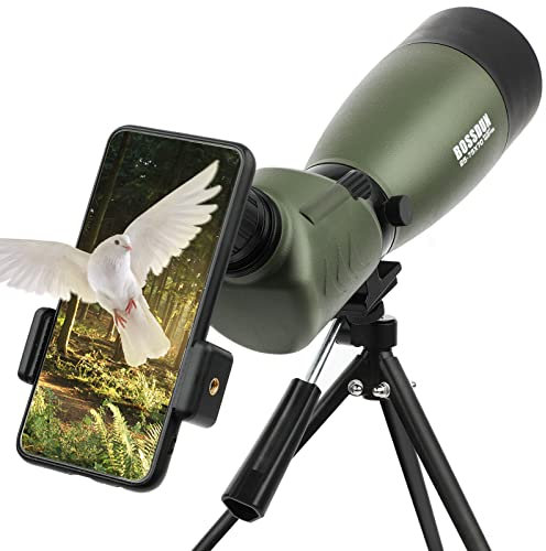 25-75X70 Spektive für Zielschießen, Jagd, Vogelbeobachtung, Wildtierbeobachtung. Low Light Vision Spektiv mit Metall-Stativ, Telefon-Adapter, Tragetasche, BAK4 Prisma, FMC-Objektiv (GN0014G)