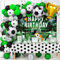 124PCS Fußball Deko Geburtstag Fußball Party Deko mit Fußball Hintergrund Tischdecke Ballon-Girlande Folienballons für Kinder Jungen Erwachsener Fussball Kindergeburtstag Party Dekoration
