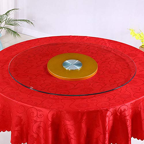 Drehplatte, Servierplatte, 60 cm / 23,5 Zoll Drehteller aus gehärtetem Glas, 360 Grad drehbare Servierplatte, große Lazy Susan-Basis