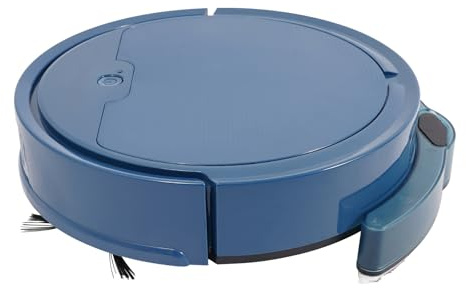 1100Pa Saugkraft Akku Saugroboter mit 3 Funktionen (Fegen, Saugen und Wischen), Staubsauger Roboter mit Mehrere Reinigungsmodi, Roboterstaubsauger mit 135ml Wassertank für Haushalte, Büro (Blau)
