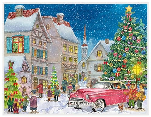 Adventskalender Oldtimer im Schnee