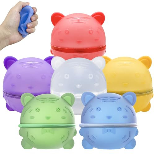 Golgner 6 Stück Wasserbomben Wiederverwendbar, Wasserbomben Selbstschließend, Silikon Wasserbomben Selbstschließend, Wasserbomben Magnetisch, Schnell Befüllbar, für Kinder und Erwachsene