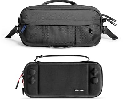 tomtoc 5.5L Sling Bag Heavy-duty for Rog Xbox Ally (X), Crossbody Bag for Men for Switch 2 2025 & Slim Carrying Case for Nintendo Switch 2 Model 2025