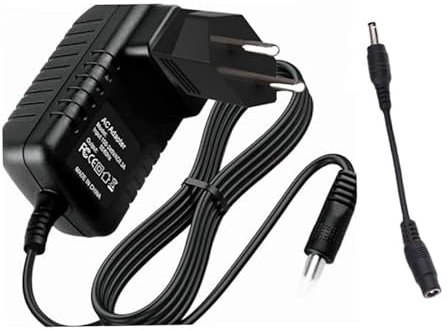 Sullroy Adattatore 8 V-9 V AC/DC per Logitech MX AIR DiNovo Mini Edge Dinovo Edge Tastiera Bluetooth Harmony 900 Telecomando MX1000 Bluetooth MX Revolution 8VDC-9VDC Alimentazione Batteria