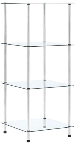 Youuihom Vitrine en verre étroite 40 x 40 x 100 cm transparente avec 4 étagères Design moderne robuste pour salon, bureau, salle de bain