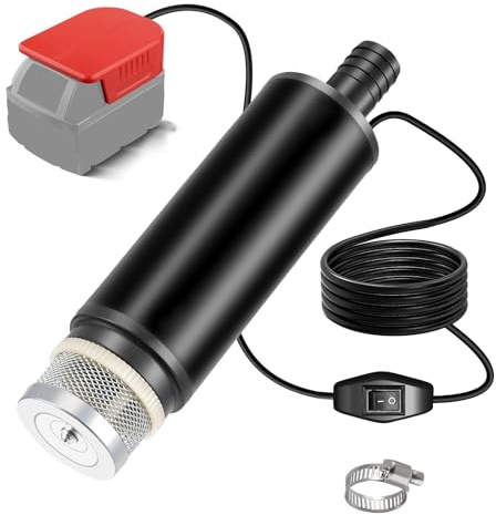 Tauchpumpe für Milwaukee Akku 18V M18 Schmutzwasserpumpe, 30L/min 4500Rpm Regen Fass Wasser Transfer Pumpe, Elektrische Utility Pumpe für Pool, Tank, Teiche, Aquarien, Whirlpool