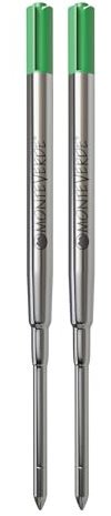 Monteverde P132RD Sanfte Kugelschreiber-Mine Parker Geeignet für Rechts-/Linkshänder Grün, 2er Pack