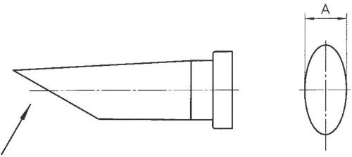 Weller LT-BB Lötspitze Rundform, lang, abgeschrägt Spitzen-Größe 2.4 mm Inhalt 1 St.