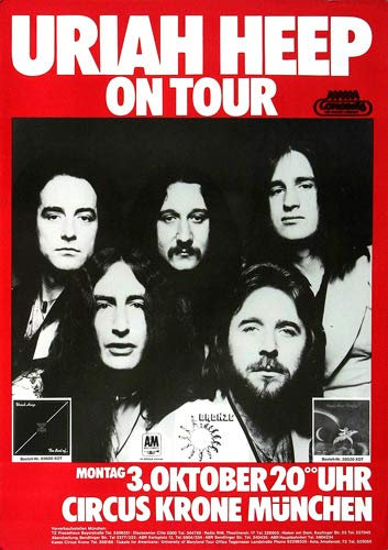 Uriah Heep - Firefly, München 1977 » Konzertplakat/Premium Poster | Live Konzert Veranstaltung | DIN A1 «