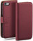 moex Book Case für iPhone 6s Plus / 6 Plus Handyhülle mit Kartenfach, Hülle klappbar 360 Grad Schutzhülle, Klapphülle Flip Case Cover, PU Leder Handytasche Lederhülle, Weinrot