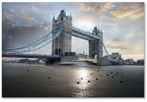 Postereck - 0453 - Tower Bridge, London England Brücke GB - Wandposter Fotoposter Bilder Wandbild Wandbilder - Poster - DIN A4-21,0 cm x 29,7 cm
