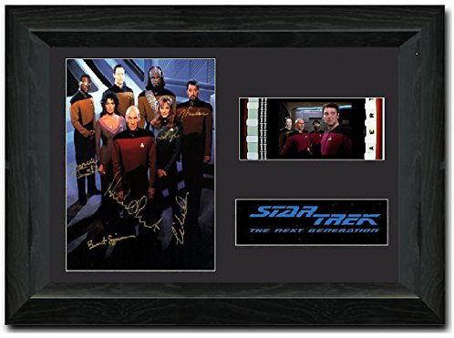 Star Trek: The Next Generation Signed Atemberaubende Kult Retro 35 mm Filmzelle, gerahmt Display