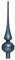 Kaemingk Christbaumspitze Glas 26cm hoch, D=6cm Weihnachtsbaumspitze dunkelblau Nachtblau matt