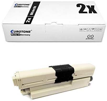 2X Eurotone Toner für Oki C 301 321 wie 44973536 Black Schwarz Kartuschen Cartridges