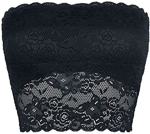 Black Premium by EMP Damen schwarzes Bustier aus Spitze mit herausnehmbaren Pads XL