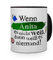 printplanet Tasse mit Namen Anita - Layout: Wenn Anita es Nicht weiß, dann weiß es niemand - Namenstasse, Kaffeebecher, Mug, Becher, Kaffee-Tasse - Farbe Schwarz