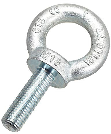 sourcing map Ringschraube M16x50mm Außengewinde C15 Kohlenstoffstahl | Kohlenstoffstahl zum Aufhängen