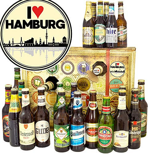 I love Hamburg/Bier Adventskalender 2024 2025 mit Bieren der Welt und Deutschland/Biere der WELT & DEUTSCHLAND