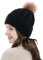 WKTRSM Mütze Damen,Warme Wintermütze Damen schirmmütze Damen Winter Slouch Strick Beanie Damen Weichem Bequemem Fleece Innenfutter Multi Farbenauswahl(Schwarz)