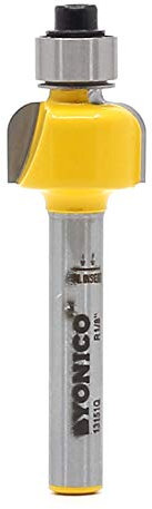 Yonico 13151q 1/8-Inch Radius Cove Edge Forming Router Bit 1/4-Inch Shank