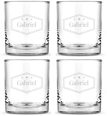 your surprise Verre à Whisky Personnalisé avec Nom - Verre à Whisky Gravé avec Nom: Personnalisable avec du Texte, Différents Designs et Polices D'écriture (4)