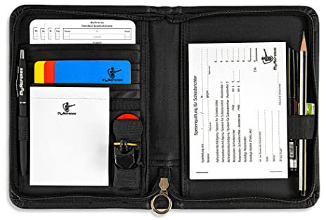 MyReferee Schiri Set d'arbitre original avec cartes de notes, stylo à bille, sifflet, etc. | Set d'arbitre | Schiri