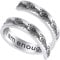 LucBuy Edelstahl Keep Eng Gravierte Inspirierende Geschenke Verstellbare Ringe Schmuck für Männer Frauen Teenager (I am Enough - Silber (Muster))