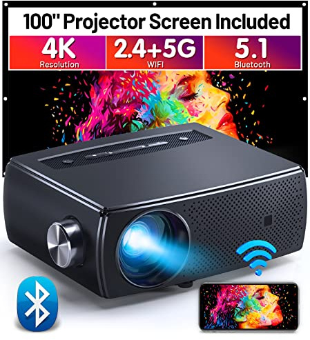 ClokoWe YG661 4K Video Projector 5G Wifi Projector