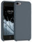 kwmobile Schutzhülle kompatibel mit Apple iPod Touch 6G / 7G (6. und 7.Generation) - Hülle Silikon gummiert - Cover Case in Dunkler Schiefer