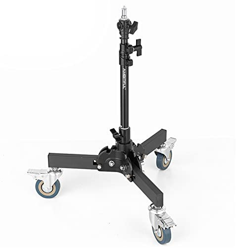 AMBITFUL 61-81cm/21-31.9 Beruf Abnehmbare sehr robuste Faltbare Stehleuchte Stand und Räder für Studio Flash LED Licht