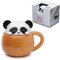 Puckator Tazza in Ceramica con Coperchio Sagomato - Panda - Animali Dolci