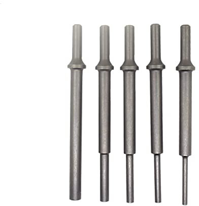 7 (177mm) Extra Long .401 Air Hammer Drift Punch Set 3/16 to 1/2 Punches Bits Compatible with ATD-5736