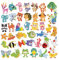 CAYUDEN Diamond Painting Aufkleber, 40pcs 5D Diamant Painting Bilder Kinder DIY Diamond Painting Kinder Mädchen Tiere Diamant Malerei Aufkleber Kit für Mitgebsel Kindergeburtstag Gastgeschenk