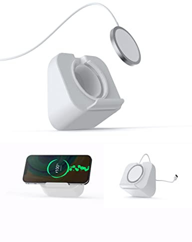 ZZHDESBY Handy-Wandhalterung für Magsafe-Ladegerät, kompatibel mit Handyhalterung, passend für iPhone 12/12 Pro/13 Pro Max Magsafe-Zubehör (Ladegerät nicht im Lieferumfang enthalten) (weiß)