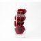 CADEAUX.COM - Vase en Verre Transparent Personnalisable 26cm à Fond Epais + 4 Roses Rouge Éternelles - Je t'aime - Idée Cadeau Personnalisé Gravure avec Prénom + Message - Cadeau Saint-Valentin