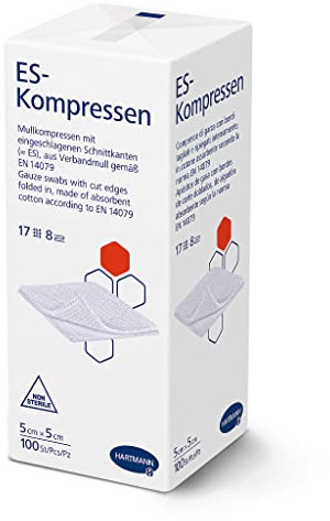 ES-Kompressen unsteril, 5 x 5 cm, 8-fach, 100 St.