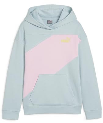 PUMA Sudadera con Capucha Power Colorblock TR G Sudor, Unisex Adulto, Turquesa Surf, 128