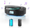 Desobry Lecteur CD Portable, amélioré Lecteur CD Portable 2 en 1 et Haut-Parleur Bluetooth, Lecteur CD Boombox Rechargeable pour Voiture/Maison avec télécommande, Radio FM