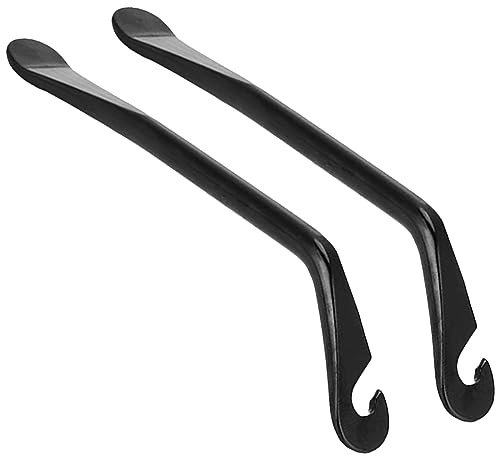 LABUYI 2 Stücke Reifenheber Fahrrad,Fahrrad Reifenheber,Reifenheber MTB,Reifenheber Fahrrad Metall,Montierhebel Fahrrad,Mantelheber Fahrrad,Reifenheber Rennrad,für Reifenwechsel,Reparatur,Schwarz