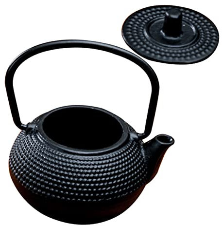 BESTonZON Miniature Cast Iron Tea Kettle Decorative Teapot for Office Desk and Home Decor Vintage Style Lightweight Design for Tea Lovers and Collectors